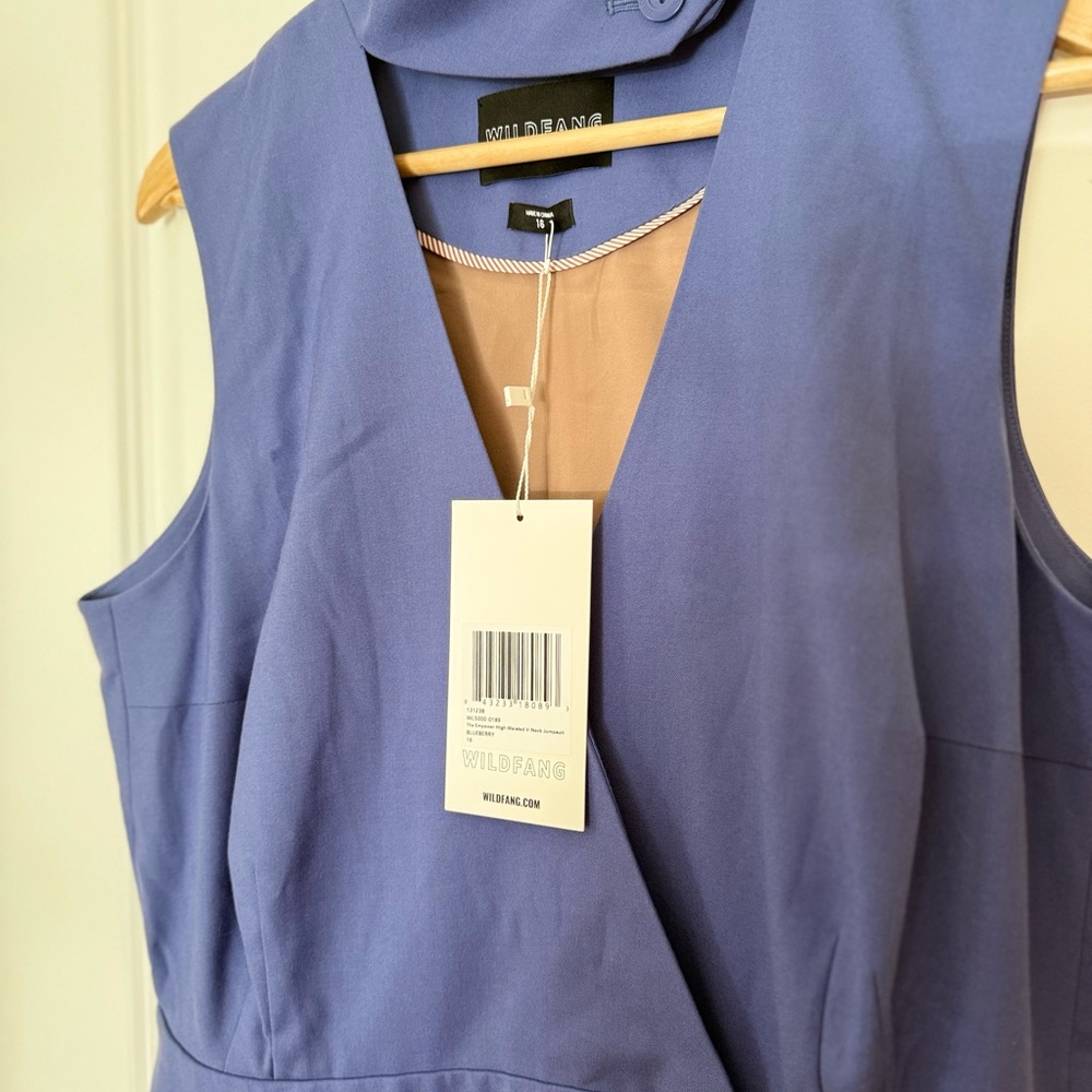 Wildfang Elegant Blue Women's empower Jumpsuit - Picture 4 of 6
